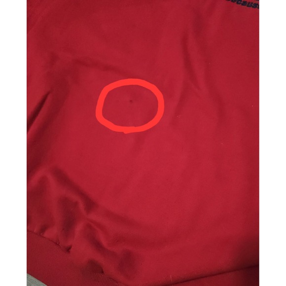 Vintage M&C Sport Embroidered 911 USA Sweatshirt Men's XL Red Crewneck - Picture 6 of 10